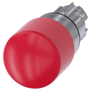 3SU1050-1GB20-0AA0 - EMERGENCY STOP mushroom pushbutton, 22 mm, round, metal, shiny, red, 30 mm, positive latching, acc. - Siemens - EMERGENCY STOP mushroom pushbutton, 22 mm, round, metal, shiny, red, 30 mm, positive latching, acc. - Siemens - 1