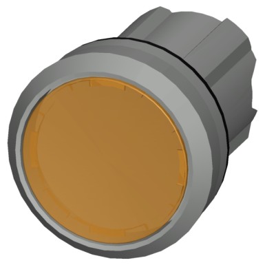 3SU1051-0AB00-0AA0 - Illuminated pushbutton, 22 mm, round, metal, shiny, amber, pushbutton, flat, momentary contact type - Siemens - Illuminated pushbutton, 22 mm, round, metal, shiny, amber, pushbutton, flat, momentary contact type - Siemens - 2