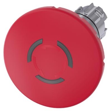 3SU1051-1JB20-0AA0 - EMERGENCY STOP mushroom pushbutton, illuminable, 22 mm, round, metal, shiny, red, 60 mm, positive la - Siemens - EMERGENCY STOP mushroom pushbutton, illuminable, 22 mm, round, metal, shiny, red, 60 mm, positive la - Siemens - 1