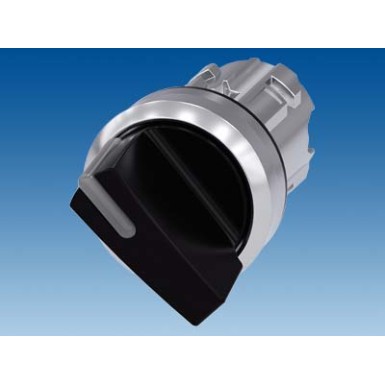 3SU1052-2BF10-0AA0 - Illuminable selector switch, 22 mm, round, metal shiny, black, Selector switch short, 2 switch posit - Siemens - Illuminable selector switch, 22 mm, round, metal shiny, black, Selector switch short, 2 switch posit - Siemens - 0