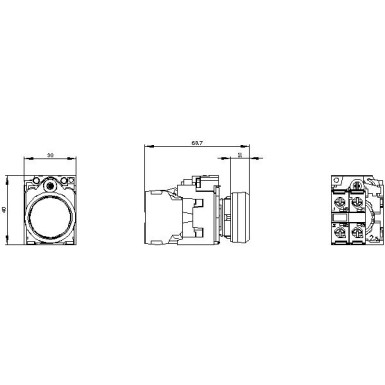 3SU1102-0AB20-1CA0 - Illuminated pushbutton, 22 mm, round, plastic, red, pushbutton, flat, momentary contact type, with h - Siemens - Illuminated pushbutton, 22 mm, round, plastic, red, pushbutton, flat, momentary contact type, with h - Siemens - 2