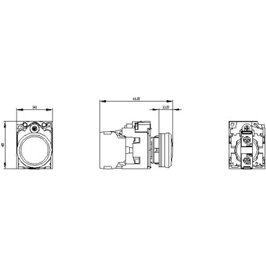 3SU1102-6AA20-1AA0 - Indicator lights, 22 mm, round, plastic, red, lens, smooth, with holder, LED module, with integrated - Siemens - Indicator lights, 22 mm, round, plastic, red, lens, smooth, with holder, LED module, with integrated - Siemens - 3