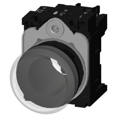 3SU1106-6AA70-1AA0 - Indicator lights, 22 mm, round, plastic, clear, lens, smooth, with holder, LED module, with integrat - Siemens - Indicator lights, 22 mm, round, plastic, clear, lens, smooth, with holder, LED module, with integrat - Siemens - 3