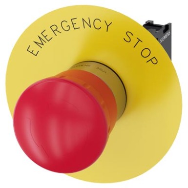 3SU1150-1HB20-1CG0 - EMERGENCY STOP mushroom pushbutton, 22 mm, round, metal, shiny, red, 40 mm, positive latching, acc. - Siemens - EMERGENCY STOP mushroom pushbutton, 22 mm, round, metal, shiny, red, 40 mm, positive latching, acc. - Siemens - 0