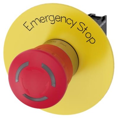 3SU1158-1HB20-1PT0 - EMERGENCY STOP mushroom pushbutton, illuminable, 22 mm, round, metal, shiny, red, 40 mm, positive la - Siemens - EMERGENCY STOP mushroom pushbutton, illuminable, 22 mm, round, metal, shiny, red, 40 mm, positive la - Siemens - 0