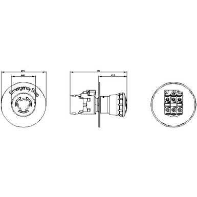 3SU1158-1HB20-1PT0 - EMERGENCY STOP mushroom pushbutton, illuminable, 22 mm, round, metal, shiny, red, 40 mm, positive la - Siemens - EMERGENCY STOP mushroom pushbutton, illuminable, 22 mm, round, metal, shiny, red, 40 mm, positive la - Siemens - 1