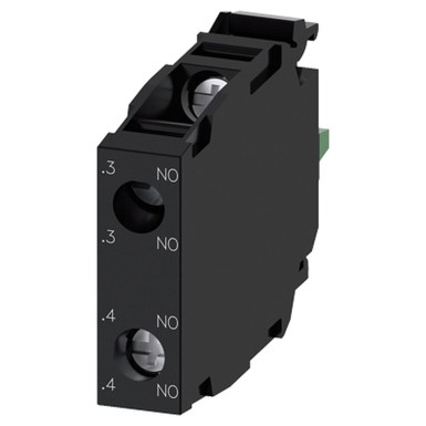 3SU1400-1AA10-1DA0 - Contact module with 2 contact elements, 2 NO, screw terminal, for front plate mounting - Siemens - Contact module with 2 contact elements, 2 NO, screw terminal, for front plate mounting - Siemens - 0