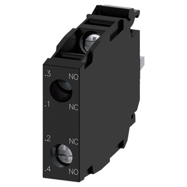 3SU1400-1AA10-1FA0 - Contact module with 2 contact elements, 1 NO+1 NC, screw terminal, for front plate mounting - Siemens - Contact module with 2 contact elements, 1 NO+1 NC, screw terminal, for front plate mounting - Siemens - 0