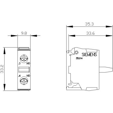 3SU1400-2AA10-1BA0 - Contact module with 1 contact element, 1 NO, screw-type terminal, for floor mounting, Minimum order - Siemens - Contact module with 1 contact element, 1 NO, screw-type terminal, for floor mounting, Minimum order - Siemens - 1