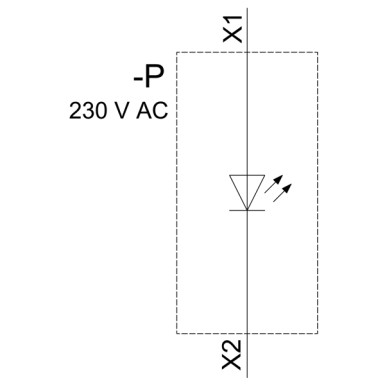 3SU1401-1BF20-1AA0 - LED module with integrated LED 230 V AC, red, screw terminal, for front plate mounting - Siemens - LED module with integrated LED 230 V AC, red, screw terminal, for front plate mounting - Siemens - 1