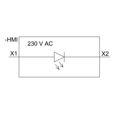 3SU1401-1BF20-1AA0 - LED module with integrated LED 230 V AC, red, screw terminal, for front plate mounting - Siemens - LED module with integrated LED 230 V AC, red, screw terminal, for front plate mounting - Siemens - 2