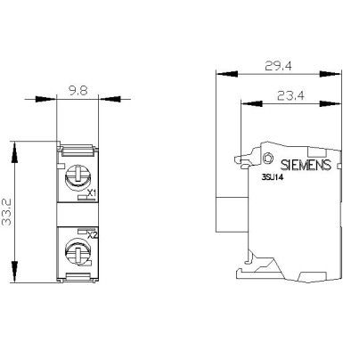 3SU1401-1BF30-1AA0 - LED module with integrated LED 230 V AC, yellow, screw terminal, for front plate mounting - Siemens - LED module with integrated LED 230 V AC, yellow, screw terminal, for front plate mounting - Siemens - 0