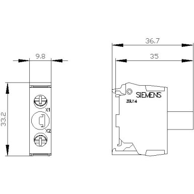 3SU1401-2BB20-1AA0 - LED module with integrated LED 24 V AC/DC, red, screw terminal, for floor mounting, Minimum order qu - Siemens - LED module with integrated LED 24 V AC/DC, red, screw terminal, for floor mounting, Minimum order qu - Siemens - 1