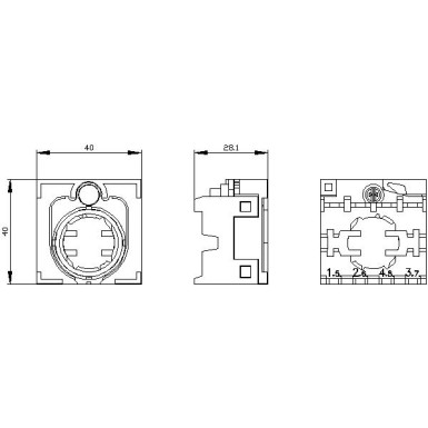 3SU1500-0BA10-0AA0 - Holder, 4-way, plastic, for selector switch with 4 switch positions and for coordinate switch - Siemens - Holder, 4-way, plastic, for selector switch with 4 switch positions and for coordinate switch - Siemens - 0