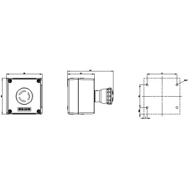 3SU1801-0NA00-2AA2 - Enclosure for command devices, 22 mm, round, Enclosure material plastic, Enclosure top part yellow, - Siemens - Enclosure for command devices, 22 mm, round, Enclosure material plastic, Enclosure top part yellow, - Siemens - 1