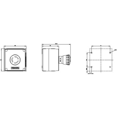 3SU1801-0NB00-2AA2 - Enclosure for command devices, 22 mm, round, Enclosure material plastic, Enclosure top part yellow, - Siemens - Enclosure for command devices, 22 mm, round, Enclosure material plastic, Enclosure top part yellow, - Siemens - 0