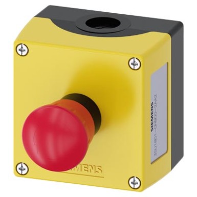 3SU1801-0NB00-2AA2 - Enclosure for command devices, 22 mm, round, Enclosure material plastic, Enclosure top part yellow, - Siemens - Enclosure for command devices, 22 mm, round, Enclosure material plastic, Enclosure top part yellow, - Siemens - 2