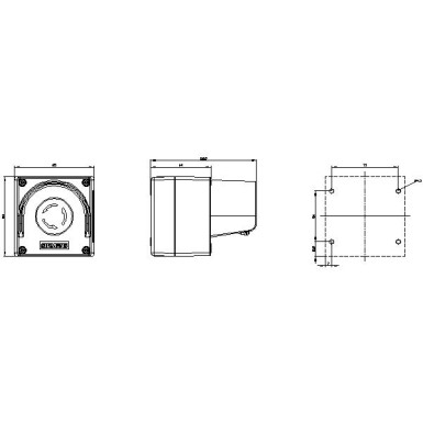 3SU1801-0NB00-2AC2 - Enclosure for command devices, 22 mm, round, Enclosure material plastic, Enclosure top part yellow, - Siemens - Enclosure for command devices, 22 mm, round, Enclosure material plastic, Enclosure top part yellow, - Siemens - 2