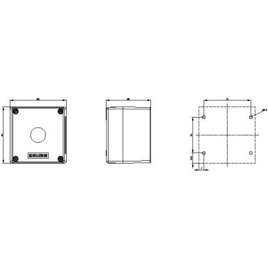 3SU1801-1AA00-1AA1 - Enclosure for 4 position knob, coordinate, ID key-operated switches and sensor switches, 22 mm, roun - Siemens - Enclosure for 4 position knob, coordinate, ID key-operated switches and sensor switches, 22 mm, roun - Siemens - 2