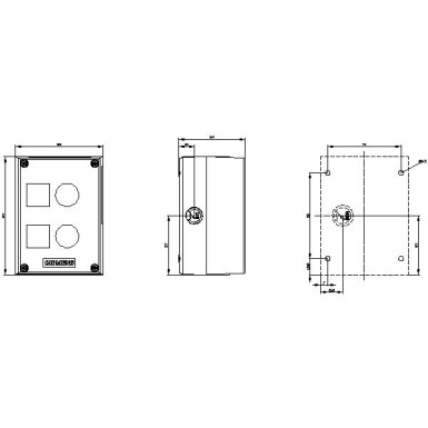 3SU1802-0AA00-0AB1 - Enclosure for command devices, 22 mm, round, Enclosure material plastic, enclosure top part gray, 2 - Siemens - Enclosure for command devices, 22 mm, round, Enclosure material plastic, enclosure top part gray, 2 - Siemens - 0