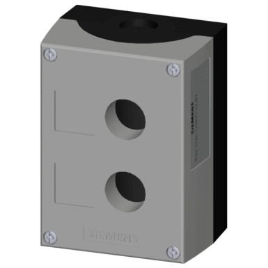 3SU1802-0AA00-0AB1 - Enclosure for command devices, 22 mm, round, Enclosure material plastic, enclosure top part gray, 2 - Siemens - Enclosure for command devices, 22 mm, round, Enclosure material plastic, enclosure top part gray, 2 - Siemens - 1