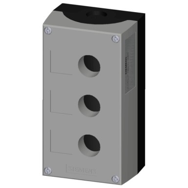 3SU1803-0AA00-0AB1 - Enclosure for command devices, 22 mm, round, Enclosure material plastic, enclosure top part gray, 3 - Siemens - Enclosure for command devices, 22 mm, round, Enclosure material plastic, enclosure top part gray, 3 - Siemens - 2