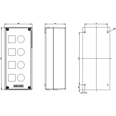 3SU1804-0AA00-0AB1 - Enclosure for command devices, 22 mm, round, Enclosure material plastic, enclosure top part gray, 4 - Siemens - Enclosure for command devices, 22 mm, round, Enclosure material plastic, enclosure top part gray, 4 - Siemens - 0