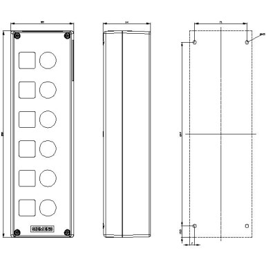 3SU1806-0AA00-0AB1 - Enclosure for command devices, 22 mm, round, Enclosure material plastic, enclosure top part gray, 6 - Siemens - Enclosure for command devices, 22 mm, round, Enclosure material plastic, enclosure top part gray, 6 - Siemens - 1