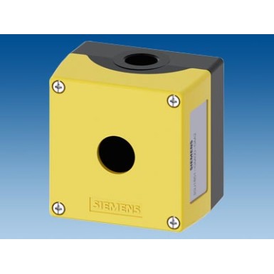 3SU1851-0AA00-0AA2 - Enclosure for command devices, 22 mm, round, Enclosure material metal, Enclosure top part yellow, 1 - Siemens - Enclosure for command devices, 22 mm, round, Enclosure material metal, Enclosure top part yellow, 1 - Siemens - 1