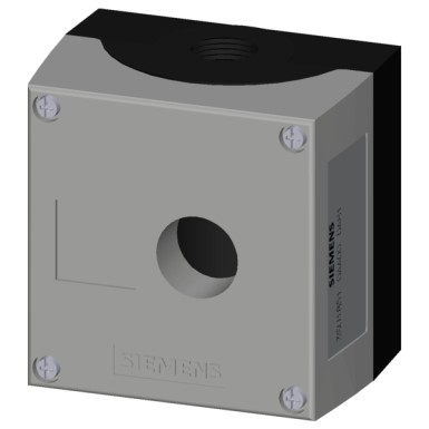 3SU1851-0AA00-0AB1 - Enclosure for command devices, 22 mm, round, Enclosure material metal, enclosure top part gray, 1 co - Siemens - Enclosure for command devices, 22 mm, round, Enclosure material metal, enclosure top part gray, 1 co - Siemens - 2