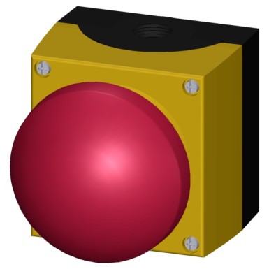 3SU1851-2NG00-2AA2 - Enclosure for command devices 22 mm, round, Enclosure material metal, Enclosure top part yellow, 1 c - Siemens - Enclosure for command devices 22 mm, round, Enclosure material metal, Enclosure top part yellow, 1 c - Siemens - 1