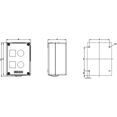 3SU1852-0AA00-0AB1 - Enclosure for command devices, 22 mm, round, Enclosure material metal, enclosure top part gray, 2 co - Siemens - Enclosure for command devices, 22 mm, round, Enclosure material metal, enclosure top part gray, 2 co - Siemens - 0