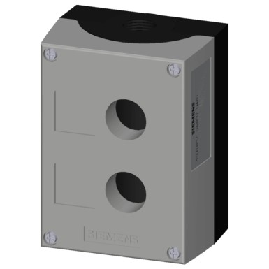 3SU1852-0AA00-0AB1 - Enclosure for command devices, 22 mm, round, Enclosure material metal, enclosure top part gray, 2 co - Siemens - Enclosure for command devices, 22 mm, round, Enclosure material metal, enclosure top part gray, 2 co - Siemens - 1