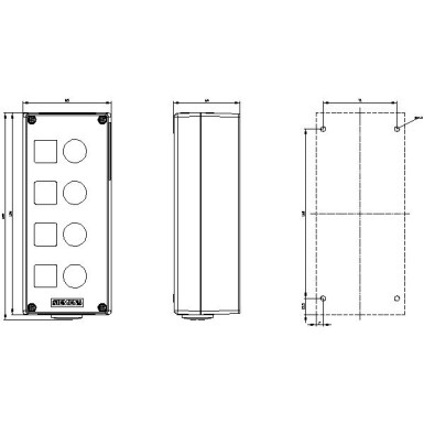 3SU1854-0AA00-0AB1 - Enclosure for command devices, 22 mm, round, Enclosure material metal, enclosure top part gray, 4 co - Siemens - Enclosure for command devices, 22 mm, round, Enclosure material metal, enclosure top part gray, 4 co - Siemens - 0