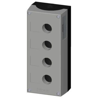 3SU1854-0AA00-0AB1 - Enclosure for command devices, 22 mm, round, Enclosure material metal, enclosure top part gray, 4 co - Siemens - Enclosure for command devices, 22 mm, round, Enclosure material metal, enclosure top part gray, 4 co - Siemens - 2