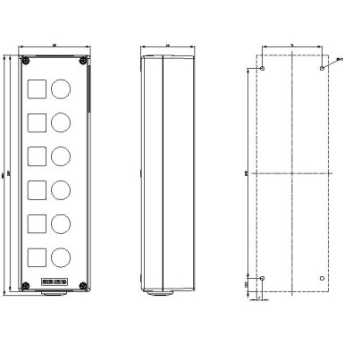 3SU1856-0AA00-0AB1 - Enclosure for command devices, 22 mm, round, Enclosure material metal, enclosure top part gray, 6 co - Siemens - Enclosure for command devices, 22 mm, round, Enclosure material metal, enclosure top part gray, 6 co - Siemens - 2