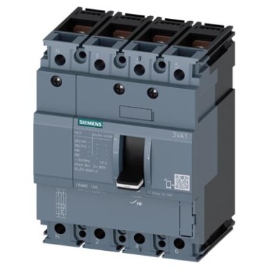 3VA1010-2ED42-0AA0 - 3VA10, In 100 A, Icu 16 kA / 415 V, overcurrent release TM210 (FTFM), Ir 100 A, Ii 10x In, without N-pole protection, 4-pole, front connection - OEZ - 3VA10, In 100 A, Icu 16 kA / 415 V, overcurrent release TM210 (FTFM), Ir 100 A, Ii 10x In, without N-pole protection, 4-pole, front connection - OEZ - 0