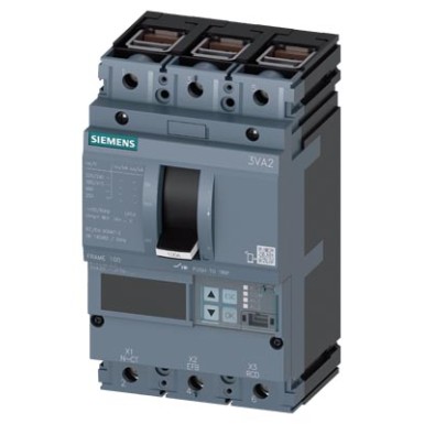 3VA2010-6JP36-0AA0 - OEZ - 3VA20, In 100 A, Icu 85 kA / 415 V, overcurrent release ETU550 (LSI), Ir 40 ч 100 A, Isd (0,6 ч 10)x In, Ii (1,5 ч 12)x In, 3P, clamp terminals