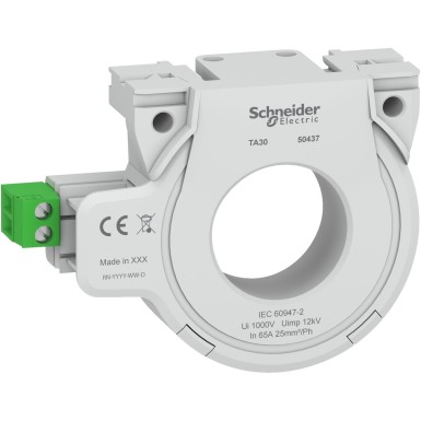 50437 - Closed toroid A type, VigiPacT, Vigilohm, TA30, inner diameter 30mm, rated current 65A - Schneider Electric - Closed toroid A type, VigiPacT, Vigilohm, TA30, inner diameter 30mm, rated current 65A - Schneider Electric - 0