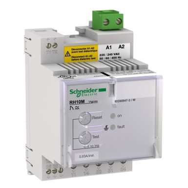 56102 - residual current protection relay, VigiPacT RH10M, 100 mA, 12/24 VAC 50/60 Hz, 12/48 VDC, DIN rail mounting - Schneider Electric - residual current protection relay, VigiPacT RH10M, 100 mA, 12/24 VAC 50/60 Hz, 12/48 VDC, DIN rail mounting - Schneider Electric - 0