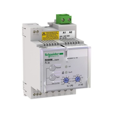 56192 - Residual current monitoring relay, VigiPacT RH99M, 30mA-30A, 110/130VAC 50/60Hz, DIN rail mounting - Schneider Electric - Residual current monitoring relay, VigiPacT RH99M, 30mA-30A, 110/130VAC 50/60Hz, DIN rail mounting - Schneider Electric - 0