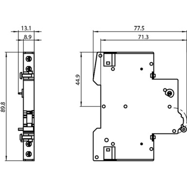 5ST3010 - Auxiliary contact, 1 NO +1 NC for 5SL, 5SY, 5SP circuit breaker Built-in switch 5TL1, FI/LS 5SU1, FI 5SV (5ST3805-1 handle connector required for 5SU1) - Siemens - Auxiliary contact, 1 NO +1 NC for 5SL, 5SY, 5SP circuit breaker Built-in switch 5TL1, FI/LS 5SU1, FI 5SV (5ST3805-1 handle connector required for 5SU1) - Siemens - 1