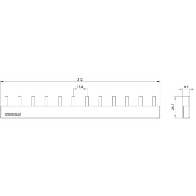 5ST3615 - Pin comb, 10mm2 Connection: 4x three-phase protected against direct contact - Siemens - Pin comb, 10mm2 Connection: 4x three-phase protected against direct contact - Siemens - 1