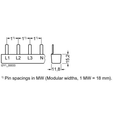 5ST3622 - Pin comb, 10mm2 Connection: 3x 4 phase protected against direct contact - Siemens - Pin comb, 10mm2 Connection: 3x 4 phase protected against direct contact - Siemens - 1