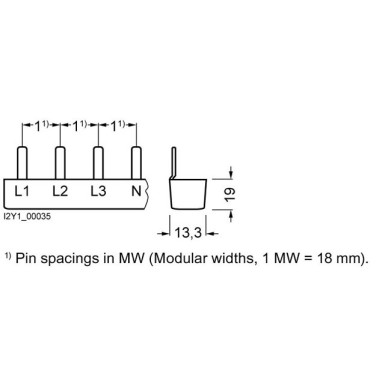 5ST3651 - Pin comb, 16mm2 Connection: 2x 4 phase protected against direct contact - Siemens - Pin comb, 16mm2 Connection: 2x 4 phase protected against direct contact - Siemens - 1