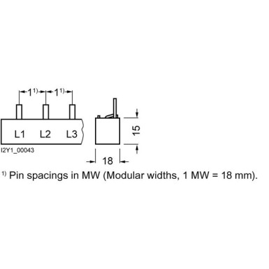 5ST3710 - Pin comb protected against direct contact, 16 mm2 3-phase, 1016 mm long can be cut, without end caps - Siemens - Pin comb protected against direct contact, 16 mm2 3-phase, 1016 mm long can be cut, without end caps - Siemens - 1