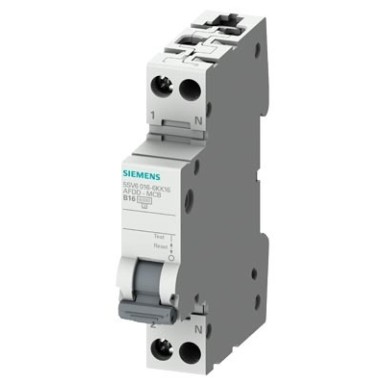 5SV6016-6KK06 - AFDD-MCB-Combined circuit breaker 230V, 6kA, 1+N, B, 6A Compact (1MW) - Siemens - AFDD-MCB-Combined circuit breaker 230V, 6kA, 1+N, B, 6A Compact (1MW) - Siemens - 0