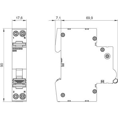 5SV6016-6KK40 - AFDD-MCB-Combination 230V, 6kA, 1+N, B, 40A Compact (1MW) - Siemens - AFDD-MCB-Combination 230V, 6kA, 1+N, B, 40A Compact (1MW) - Siemens - 1