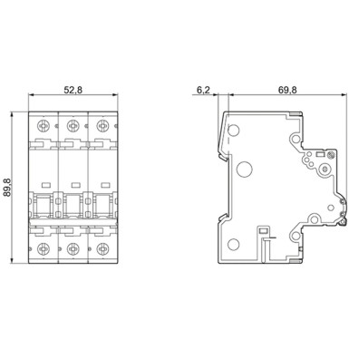 5SY4301-8 - Miniature circuit breaker 400 V 10kA, 3-pole, D, 1 A, D=70 mm - Siemens - Miniature circuit breaker 400 V 10kA, 3-pole, D, 1 A, D=70 mm - Siemens - 1