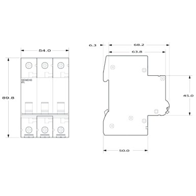 5TL1332-0 - Stop switch 32A 3-pole - Siemens - Stop switch 32A 3-pole - Siemens - 1